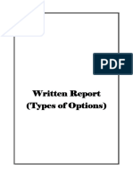 Written Report (Types of Options)