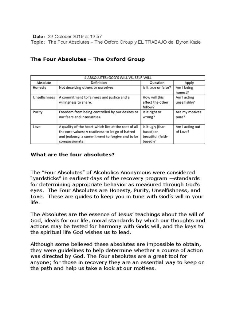 The four absolutes the oxford group y el trabajo de byron katie pdf