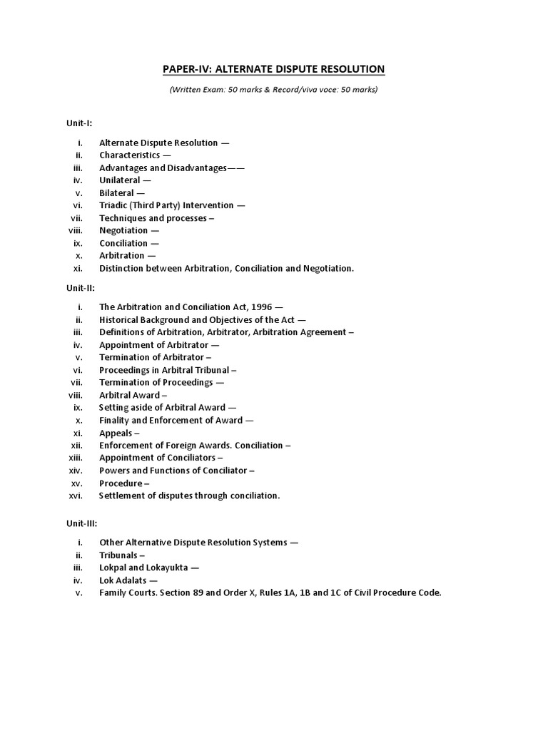 4-Alternate Dispute Resolution | PDF | Alternative Dispute Resolution ...