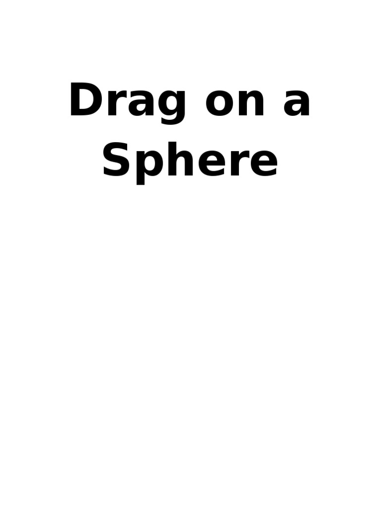 Download Drag on a Sphere | Arrastre (Física) | Número de Reynolds