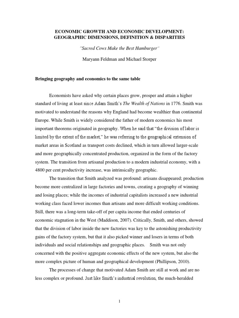 Outline | PDF | Economic Development | Economics