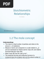 7 Stoichiometric Relationships