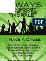 10 ways boost employee morale