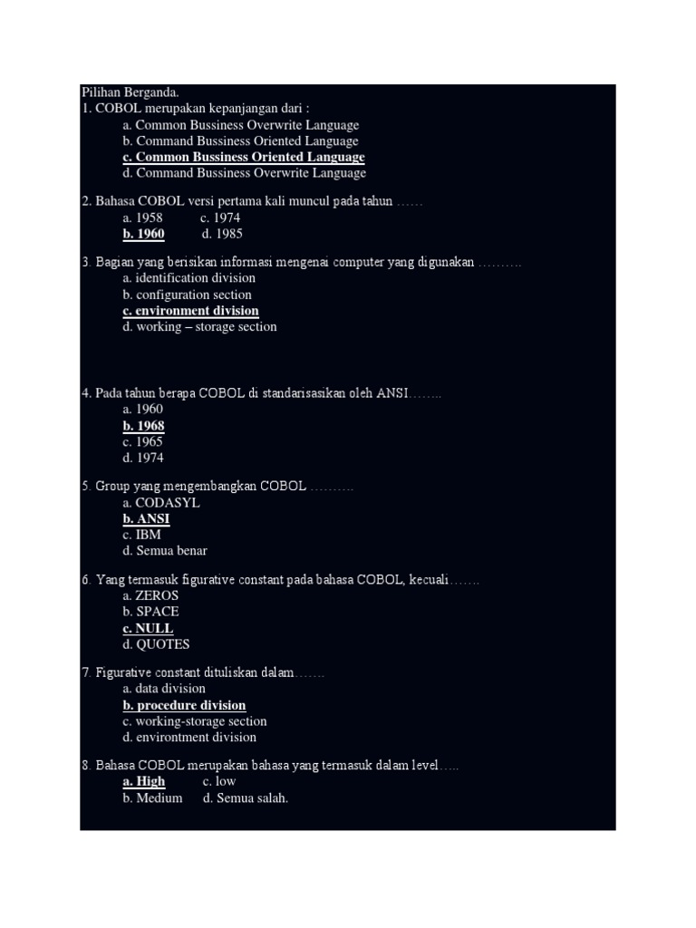 Materi Cobol | PDF