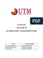 [Final Term Paper] Job Opportunities Among Disabled People