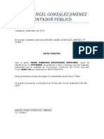 Modelo para Constancia de Ingresos PERITO CONTADOR