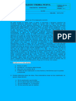 Evaluación trimestral de literatura y gramática