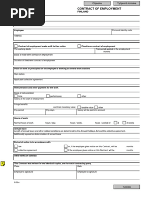 Contract of Employment