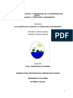 Ensayo Sobre La Filosofia en La Era de Las Tecnologias Convergentes