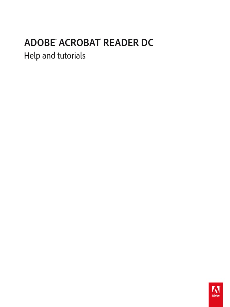 Adobe Acrobat Reader DC: Help and Tutorials | PDF | Portable Document ...