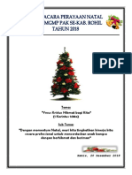 Tertib Acara Natal KKG - MGMP 2018