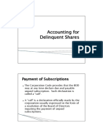 Accounting For Delinquent Subscriptions