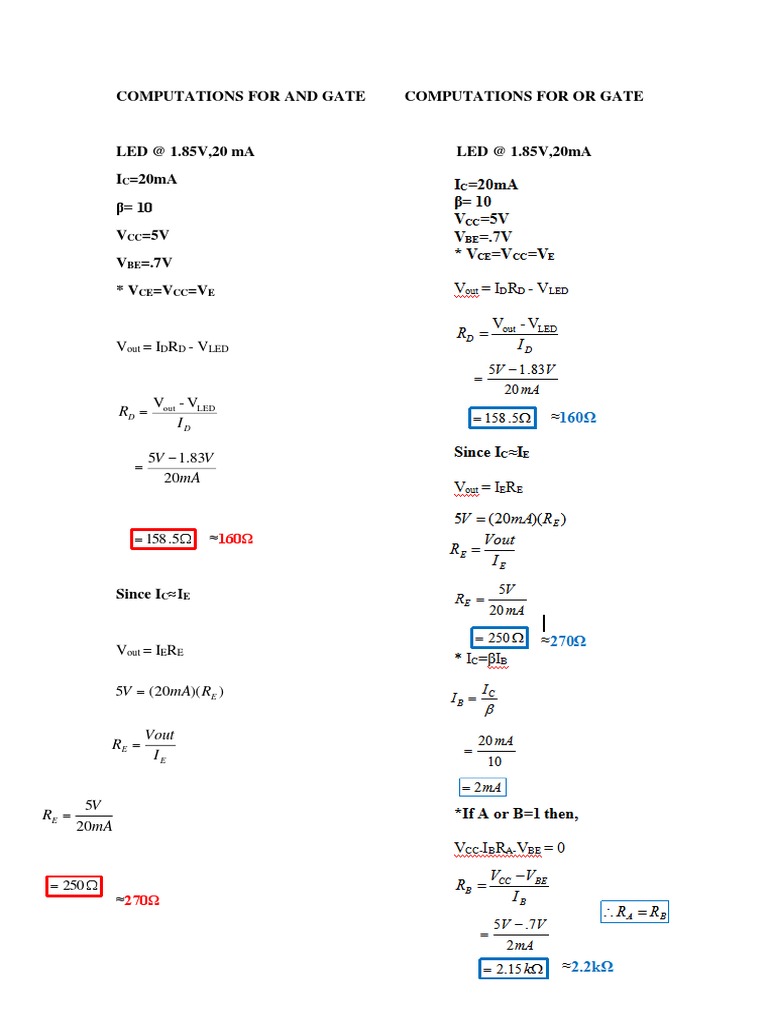 Computations For and Gate | PDF