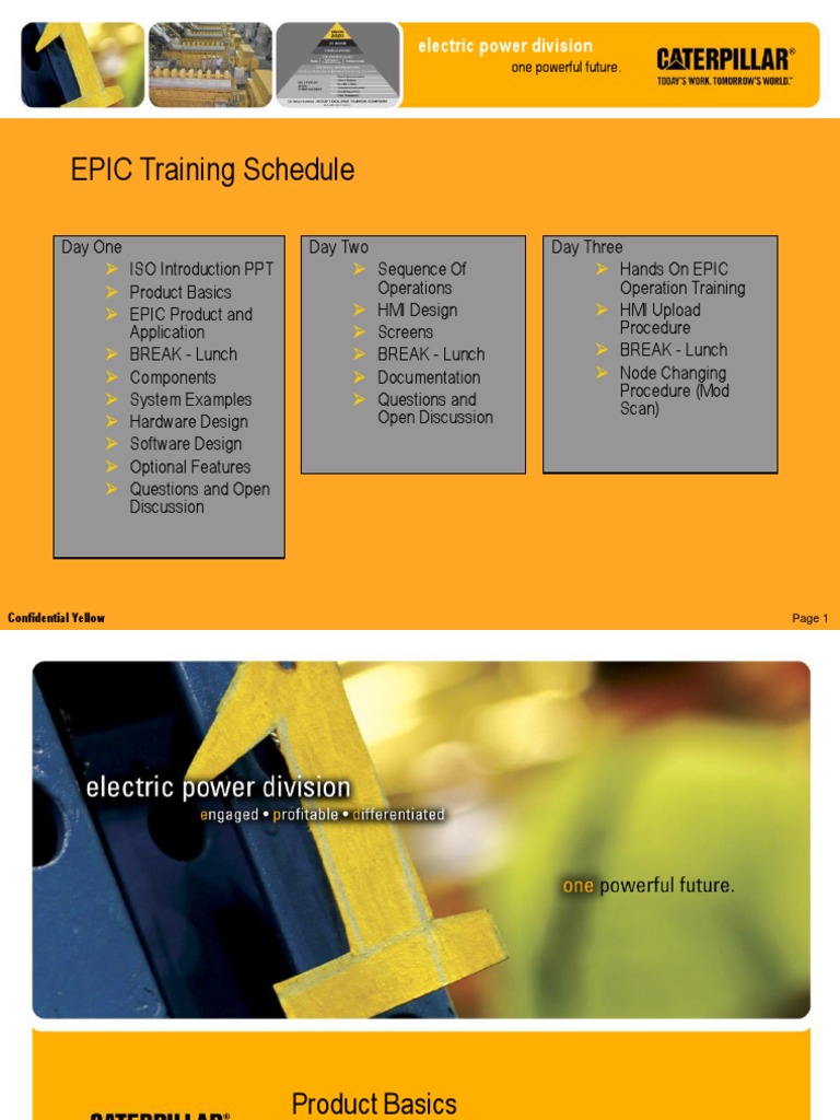 EPIC Training Schedule Electric Power Division PDF Electric