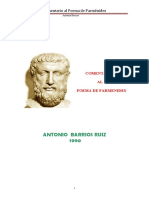 Barrios Ruiz Antonio - Comentario Al Poema de Parmenides PDF