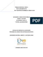 Tarea 5 - Final de Texto Argumentativo. LECTURA Y ESCRITURA ACADÉMICA