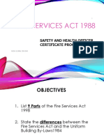 Fire Services Act 1988: Safety and Health Officer Certificate Programme