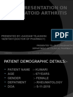 Case Presentation On Rheumatoid Arthritis