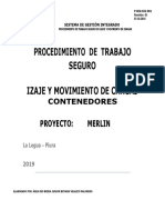 Procedimiento Izaje Movimiento de Cargas (Contenedores) 2019