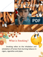 Teenage Smoking: Prepared By: Arjean O. Dela Paz