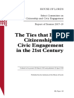 The Ties That Bind: Citizenship and Civic Engagement in The 21st Century