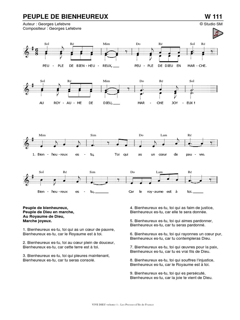 18 Peuple De Bienheureux Partition Et Texte Echecs Theorie Echecs