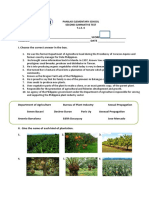 2nd Summative Test in Agriculture 6