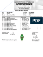 Kartu Ujian Tengah Semester: Nama: Tahun Akademik: N.P.M: Program Studi: Dosen Wali: PRG Pendidikan