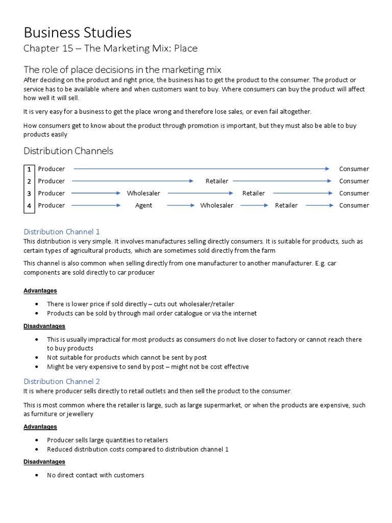 Distribution Channels in Business Studies | PDF | Retail | E Commerce