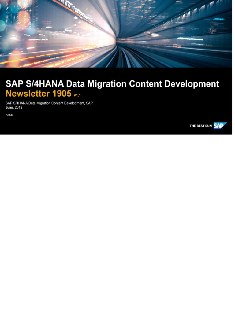 S4HANA Migration Cockpit - Data Migration Content Development | PDF