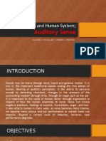 Human Senses and Human System : Auditory Sense