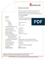 Rockinsul LRB Mattress Technical Data Sheet