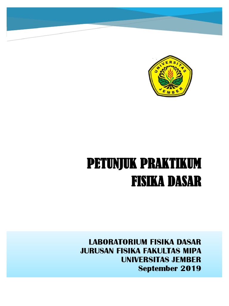 Petunjuk Praktikum Fisika Dasar | PDF | Metode & Bahan Ajar