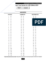 All India Aakash Test Series For JEE (Main) - 2021