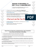 Ipad and Lab Rat Tee Shirt : Department of Chemistry & Biochemistry Logo Competition!!!