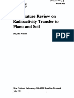 A Literature Review On Radioactivity Transfer To Plants and Soil