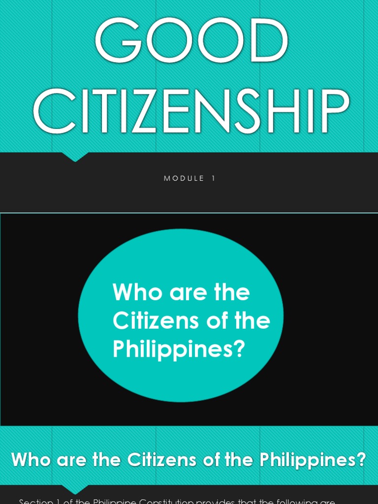 Good Citizenship | PDF | Citizenship | Constitution