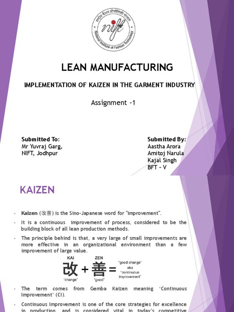 Kaizen Implementation in Garment Industry | PDF | Lean Manufacturing ...