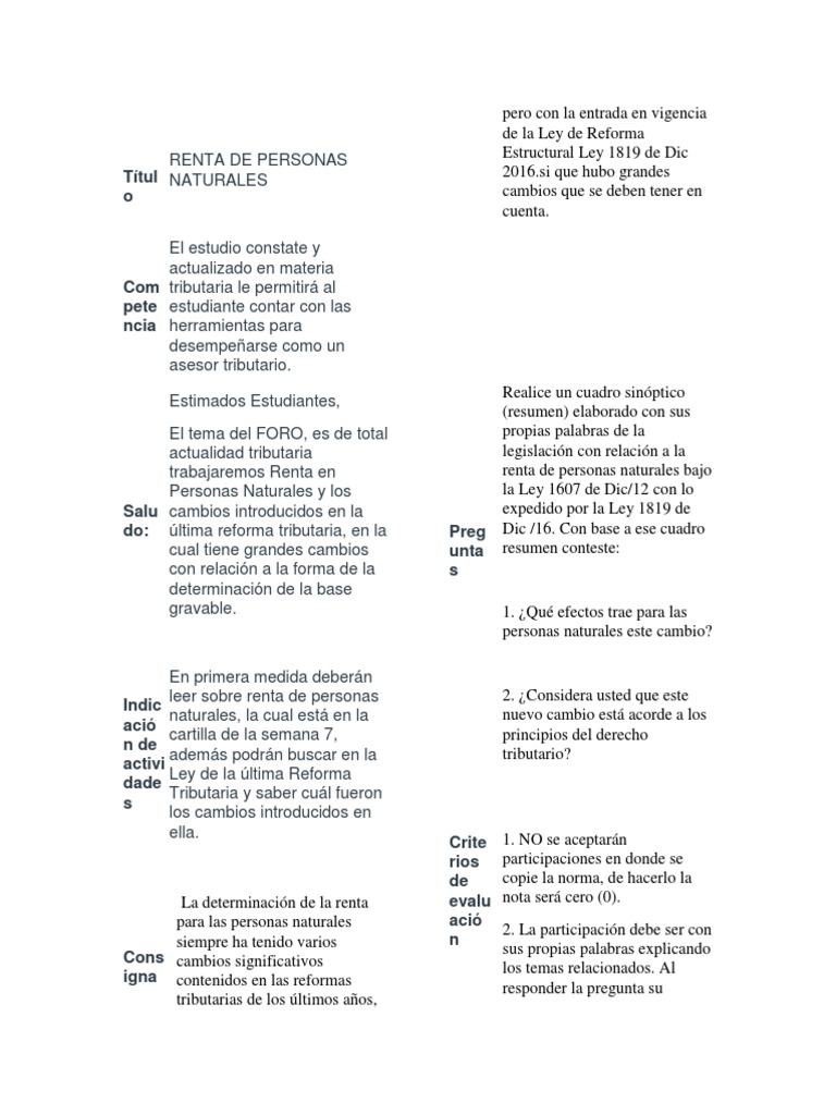 Foro Impuesto A La Renta Costos y Deducciones | PDF | Impuesto sobre la ...
