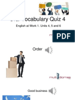 Oral Vocabulary Quiz 4 - Student Version