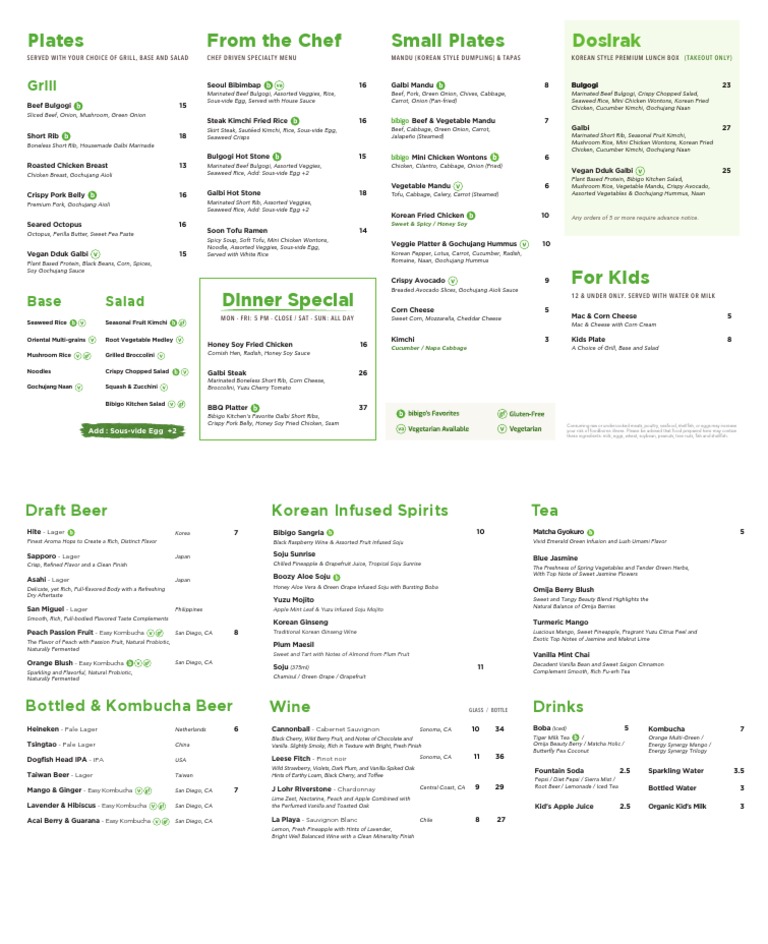 (Final) CC Menu Instore 14x8.5 100719 Web | PDF | Korean Cuisine | Salad