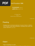 Code of Civil Procedure 1908 Pleading Plaint Ws