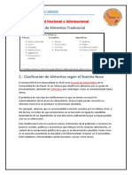 Clasificación de Alimentos Tradicional2