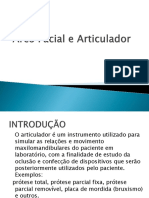 Configuração de articulador para registro de mordida