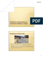Características de materiales granulares no tratados para bases y subbases