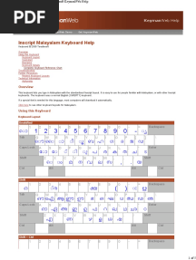 Malayalam Inscript Chart
