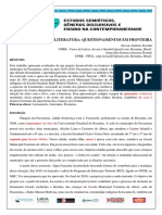 Letramento e Literatura Questionamentos em Fronteira - Versão Gislene