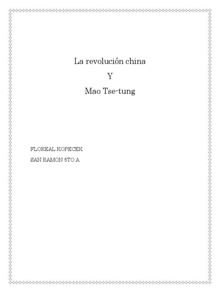 Historia de la Revolución China | PDF | Mao Zedong | Partido Comunista ...