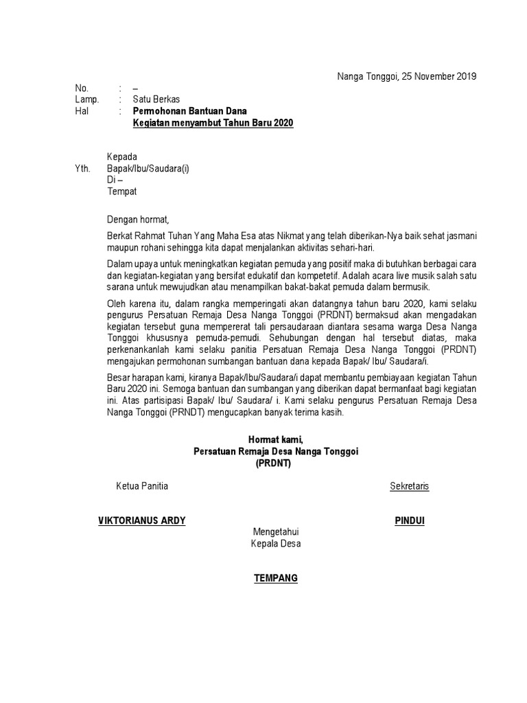 Proposal Malam Tahun Baru 2020