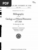Download Utah Geology   Mineral resources Bibliography to 1942 by Russell Hartill SN4315786 doc pdf